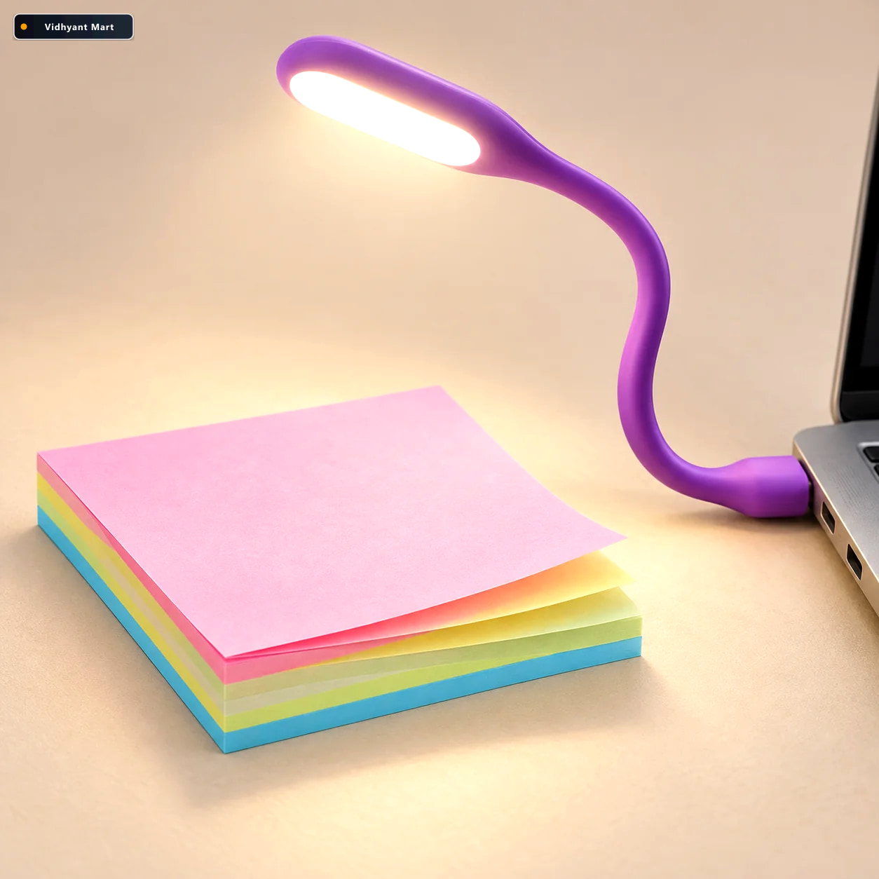 Vidhyant Mart Usb Flexible Led Desk Light Multicolour Sticky Not 1