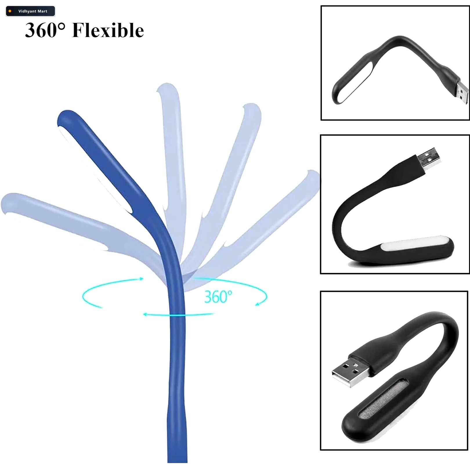 Vidhyant Mart Usb Led Light Lamp Flexible Eye Safe Portable Indo 2