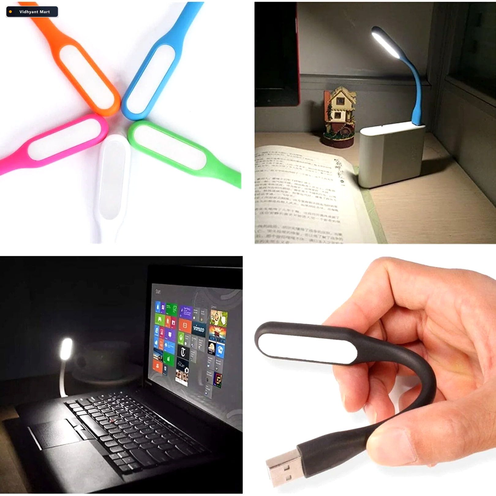 Vidhyant Mart Usb Led Light Lamp Flexible Eye Safe Portable Indo 5