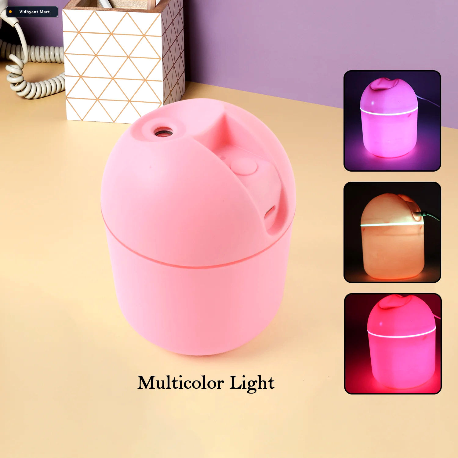 Vidhyant Mart Usb Mini Air Humidifier Portable 250ml Quiet Cool 3