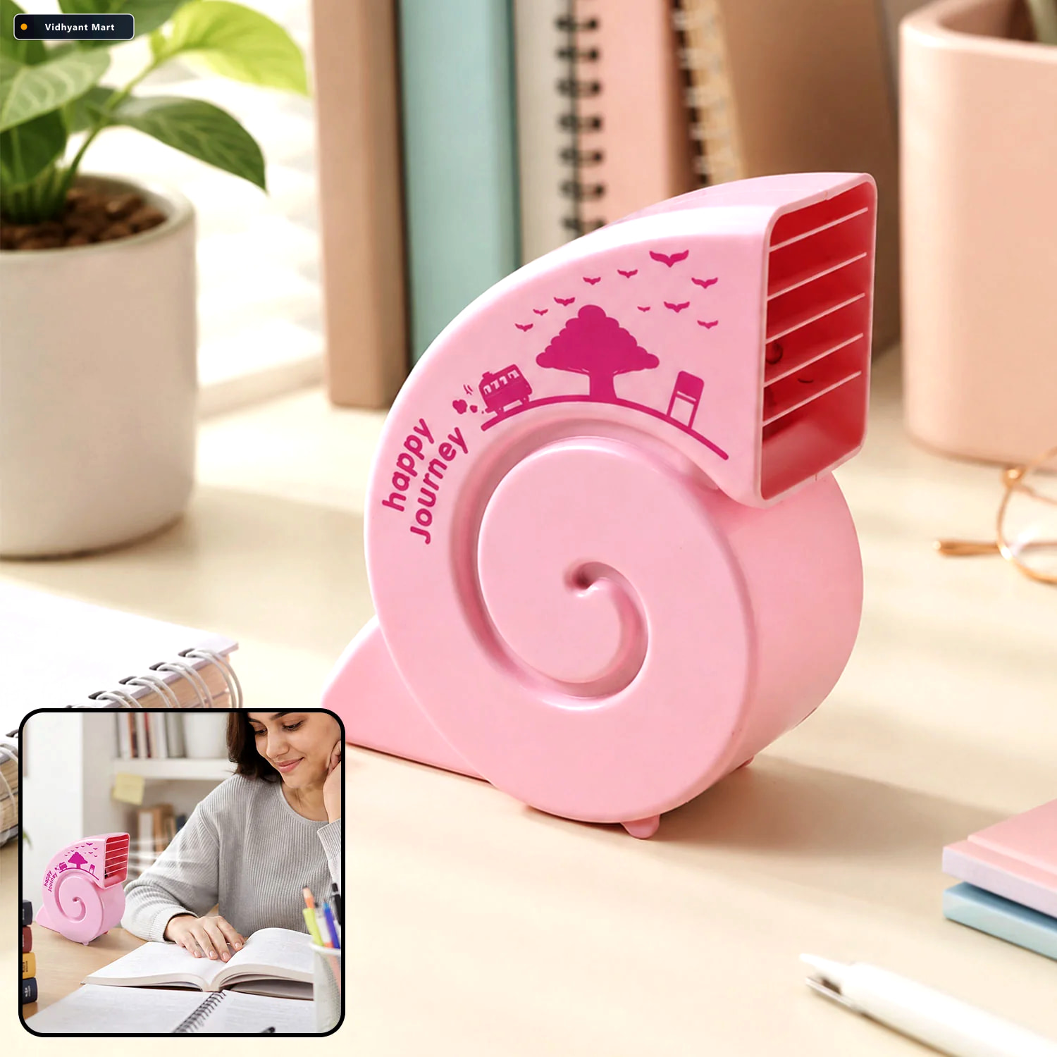 Vidhyant Mart Usb Mini Fan Portable Quiet Bright For Any Desk Vo 1