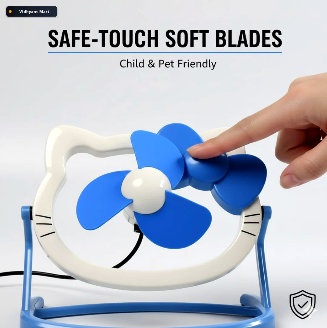 Vidhyant Mart Usb Mini Fan Quiet Portable Desk Fan For Home Offi 3