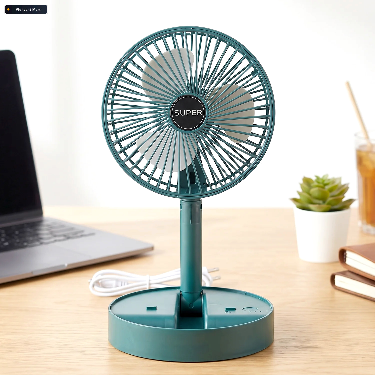 Vidhyant Mart Usb Powered Adjustable Height Table Fan For Desk H 4
