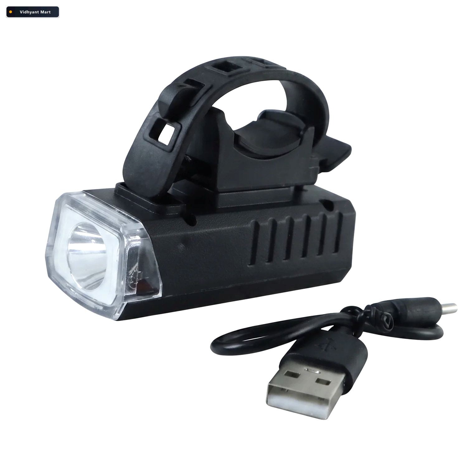 Vidhyant Mart Usb Rechargeable Bicycle Headlight With Handlebar 4