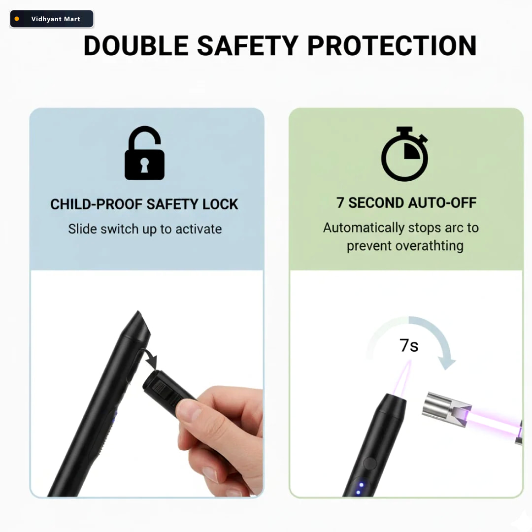Vidhyant Mart Usb Rechargeable Electric Arc Lighter Flexible Win 4
