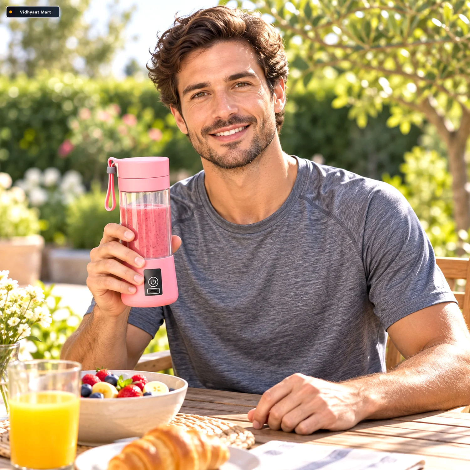 Vidhyant Mart Usb Rechargeable Juicer Blender For Home And Kitch 2