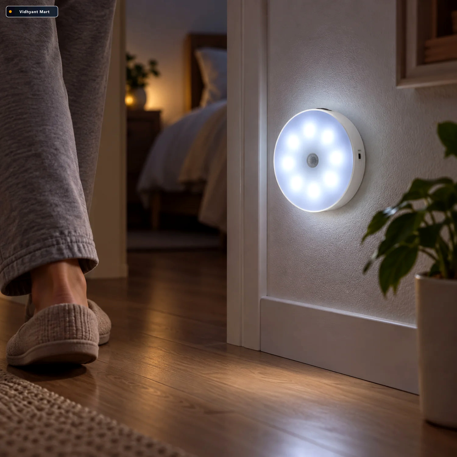 Vidhyant Mart Usb Rechargeable Magnetic Motion Sensor Led Light 1