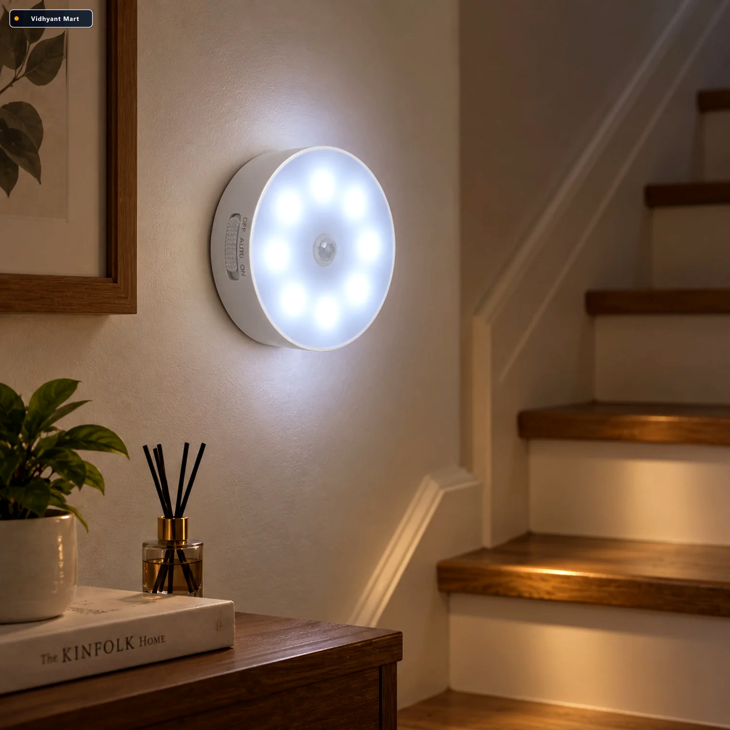 Vidhyant Mart Usb Rechargeable Magnetic Motion Sensor Led Light 3