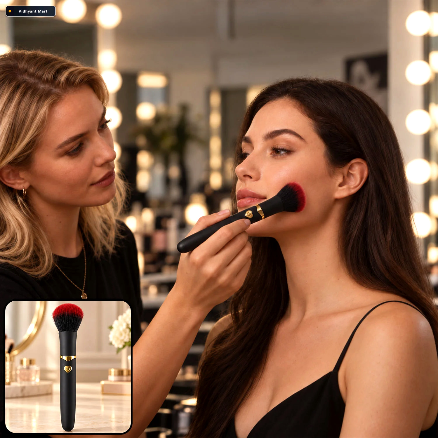 Vidhyant Mart Usb Rechargeable Makeup Brush With Soft Bristles F 1