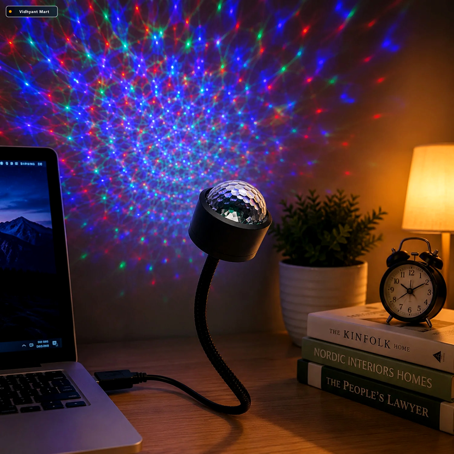 Vidhyant Mart Usb Star Projector Dual Mode Disco Light For Car H 1
