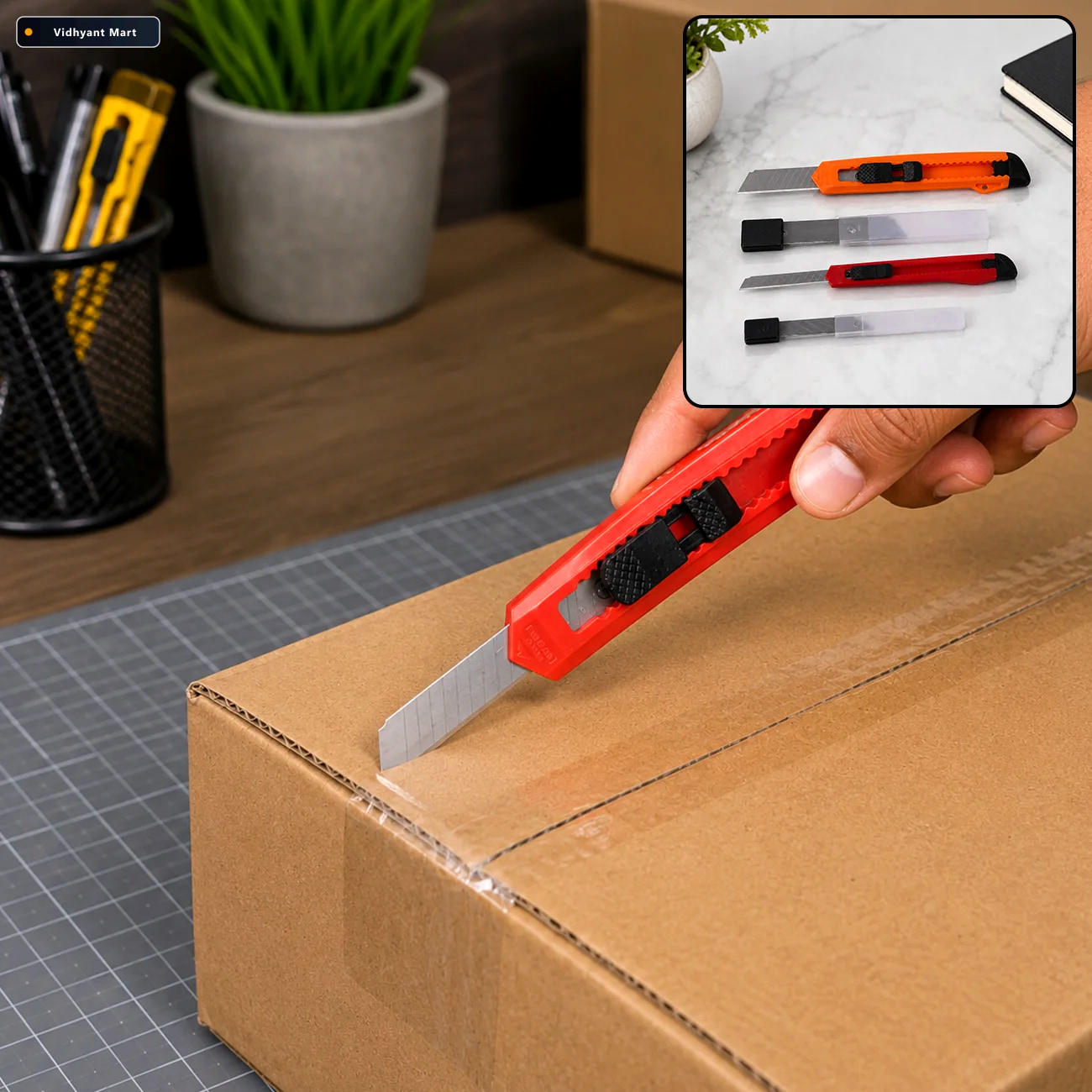 Vidhyant Mart Utility Knife Set Durable Blades For Precise Cutti 1