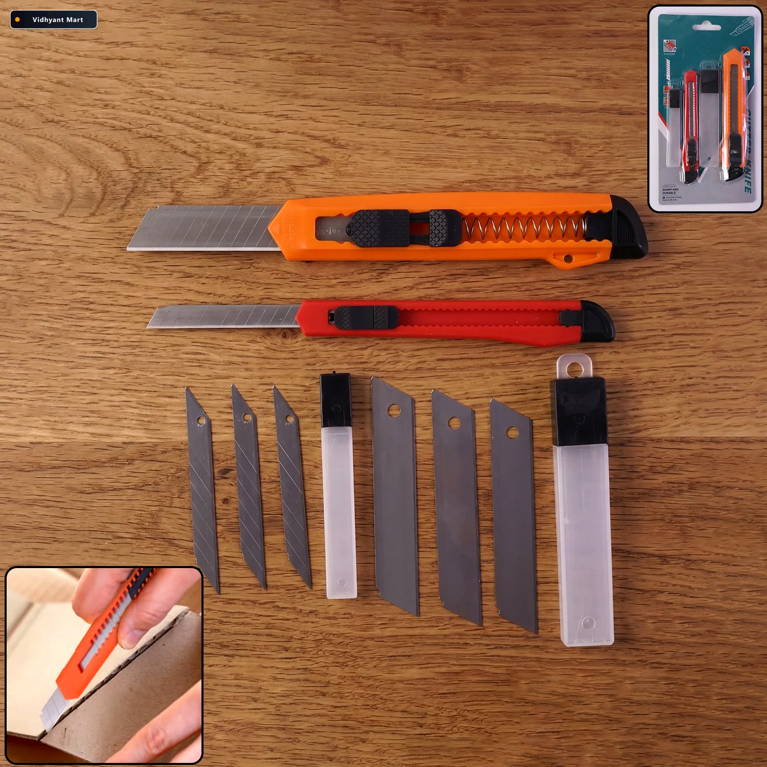 Vidhyant Mart Utility Knife Set Durable Blades For Precise Cutti 2