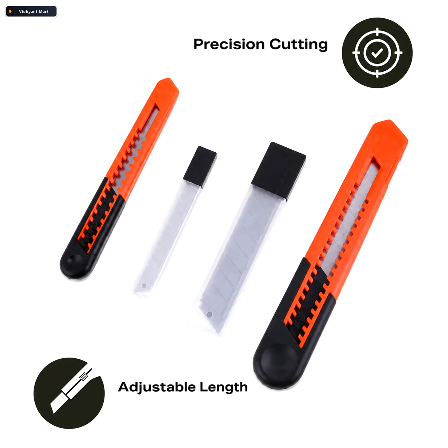 Vidhyant Mart Utility Knife Set Durable Blades For Precise Cutti 3