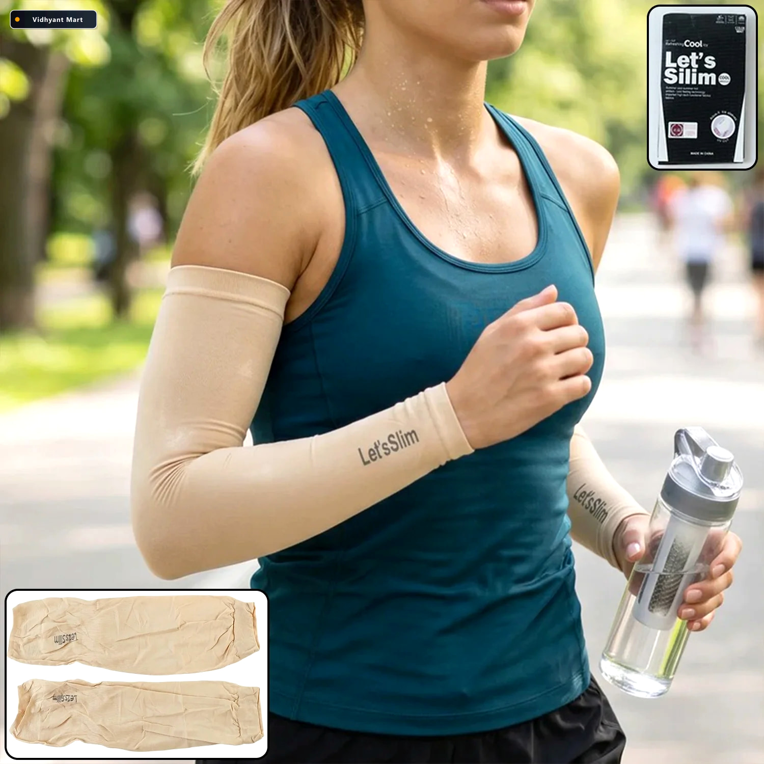 Vidhyant Mart Uv Sun Protection Cooling Arm Sleeves Breathable U 1