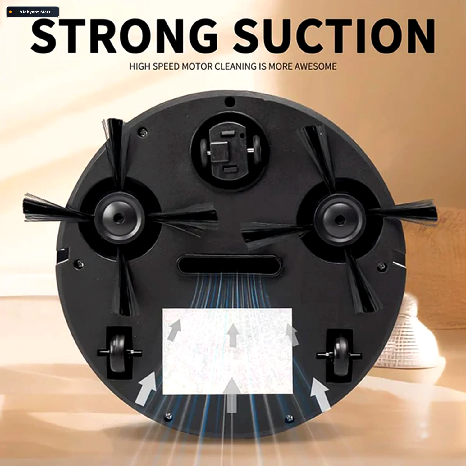 Vidhyant Mart Vacuum Cleaner Sweeping Robot Quiet Compact Velvet 3