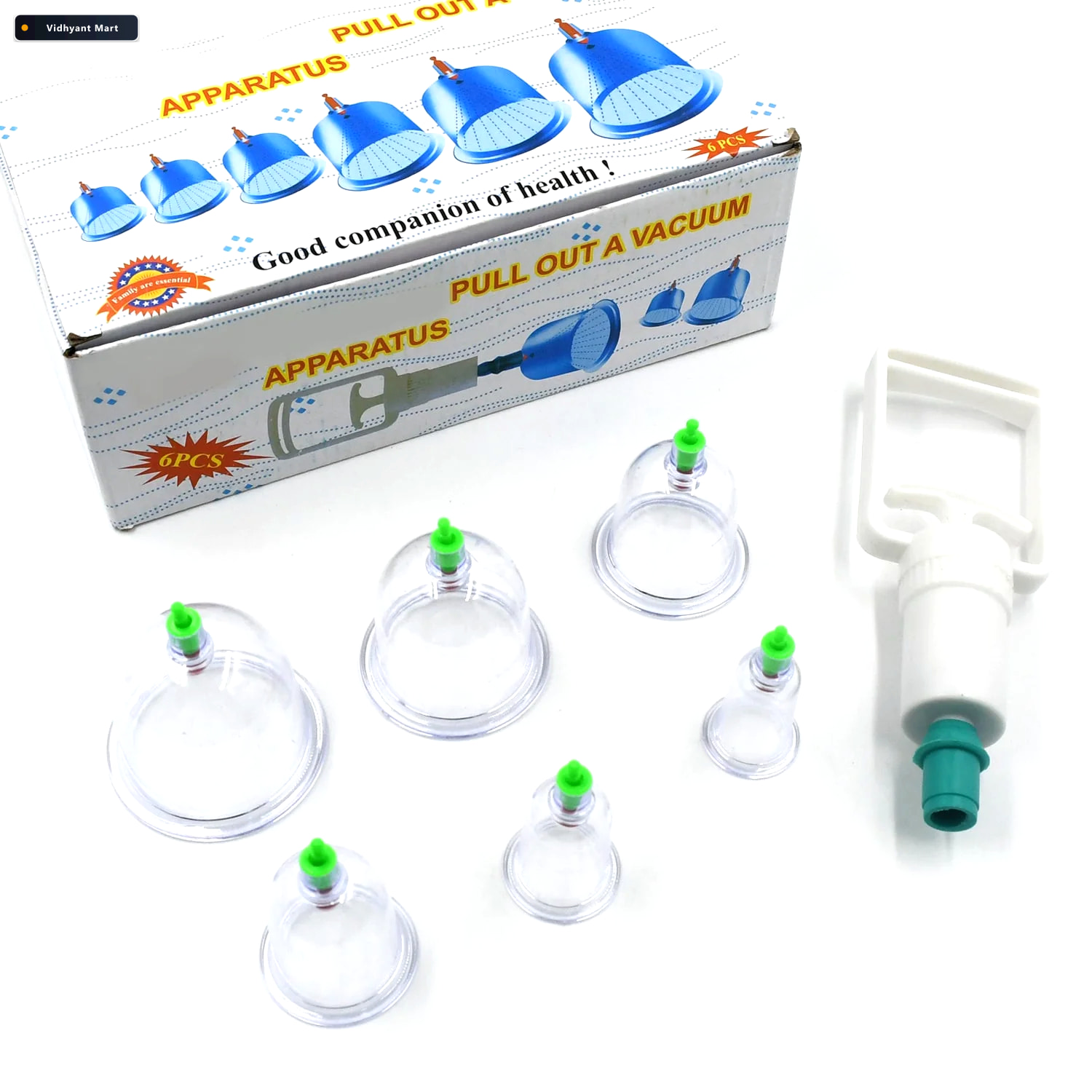Vidhyant Mart Vacuum Cupping Set 6 Pc Muscle Relief Therapy Kit 3