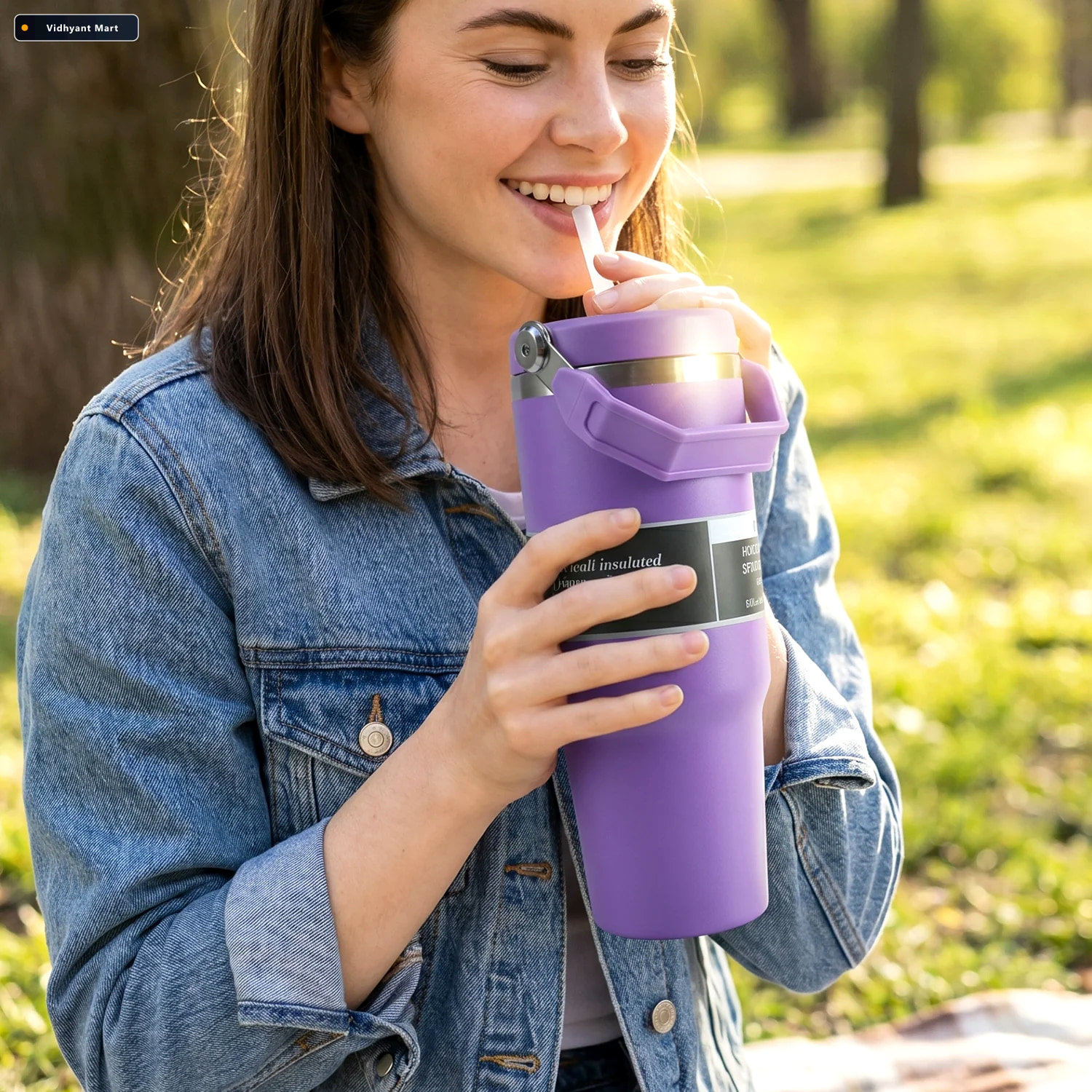 Vidhyant Mart Vacuum Insulated Travel Mug 890ml Stainless Steel 2