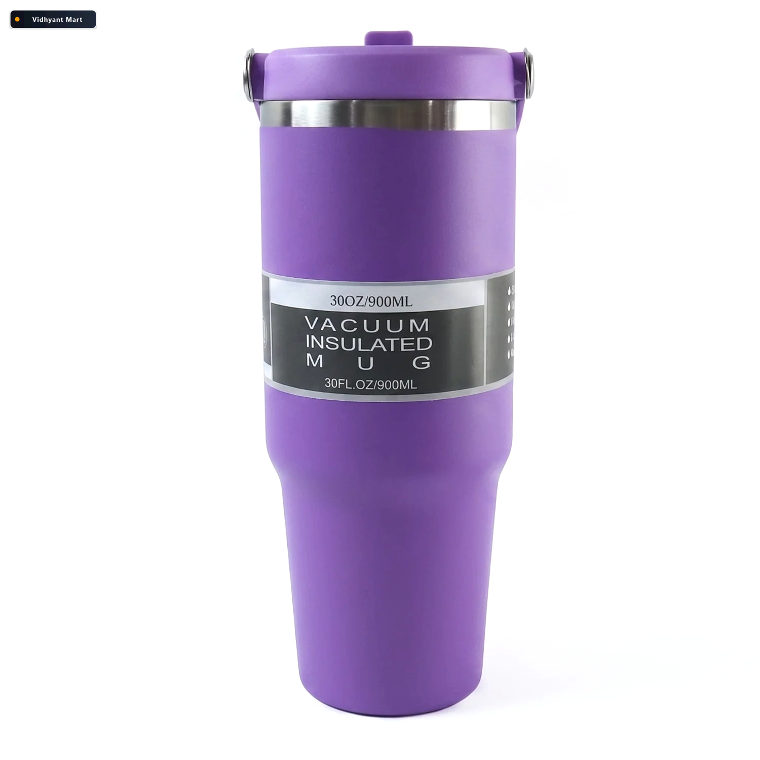 Vidhyant Mart Vacuum Insulated Travel Mug 890ml Stainless Steel 3