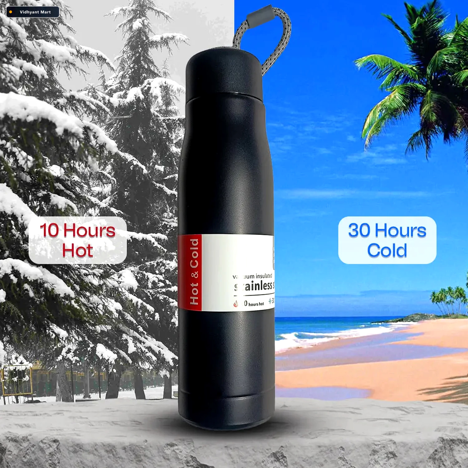 Vidhyant Mart Vacuum Insulated Water Bottle Keeps Drinks Hot Col 2