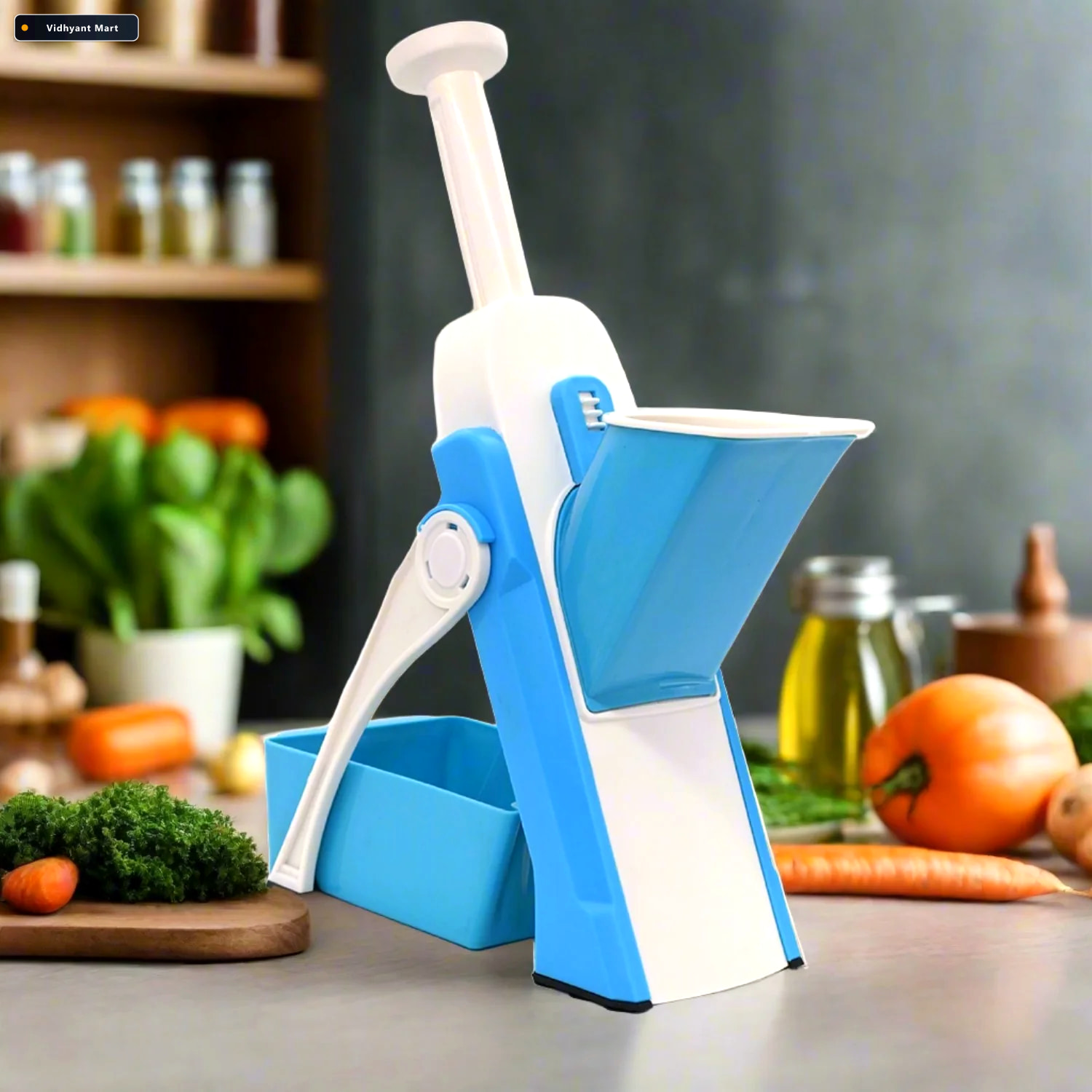 Vidhyant Mart Vegetable Chopper Adjustable Hand Press Slicer Xce 1