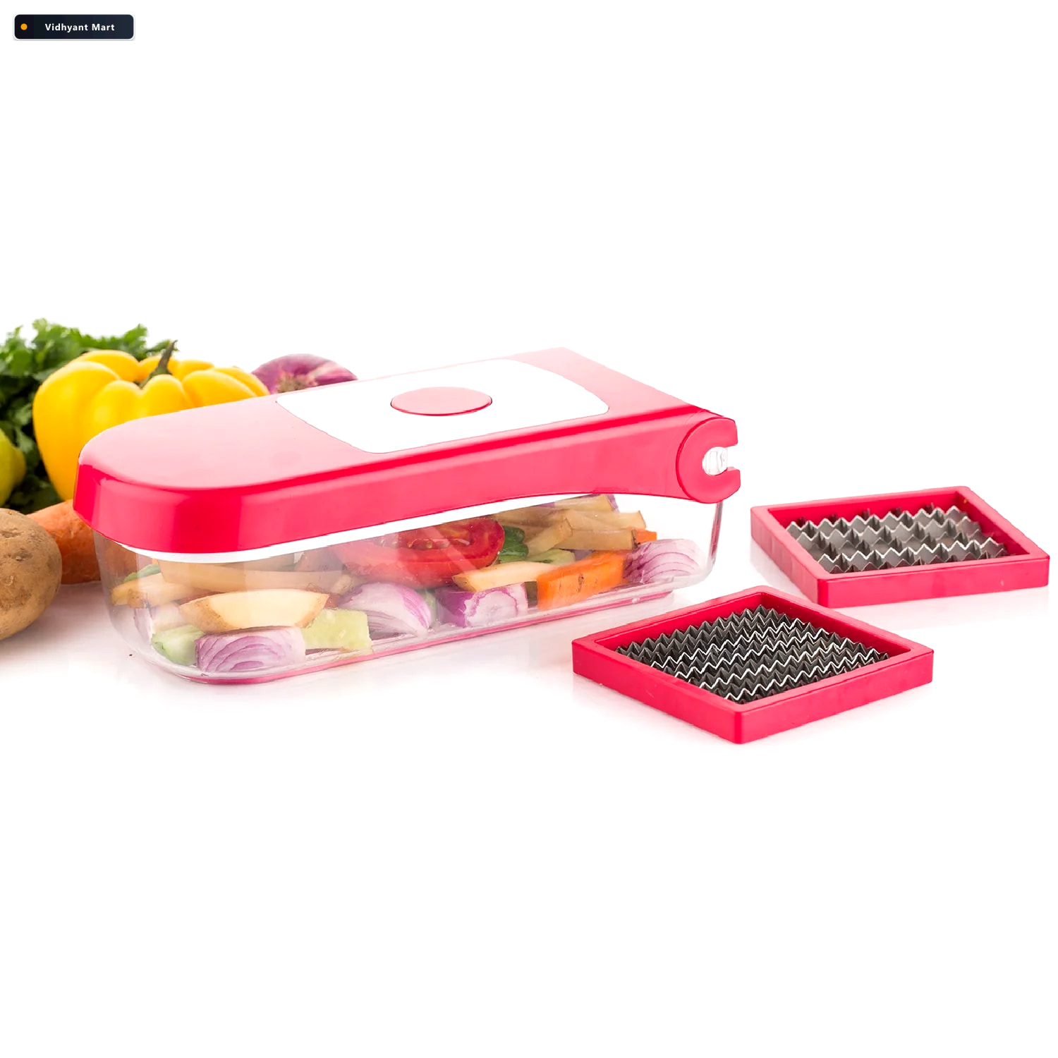 Vidhyant Mart Vegetable Chopper Manual Food Processor Fruit Cutt 1