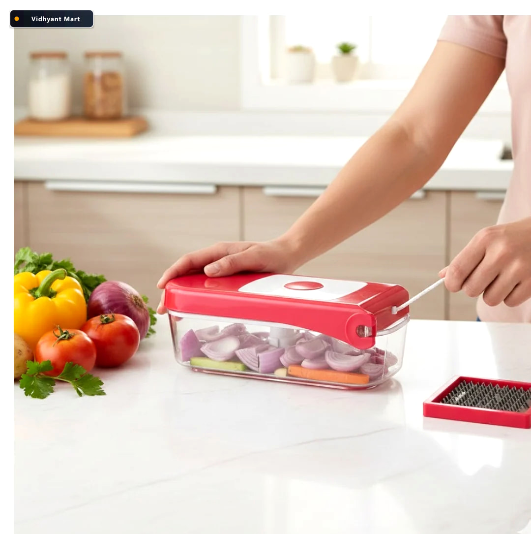 Vidhyant Mart Vegetable Chopper Manual Food Processor Fruit Cutt 2