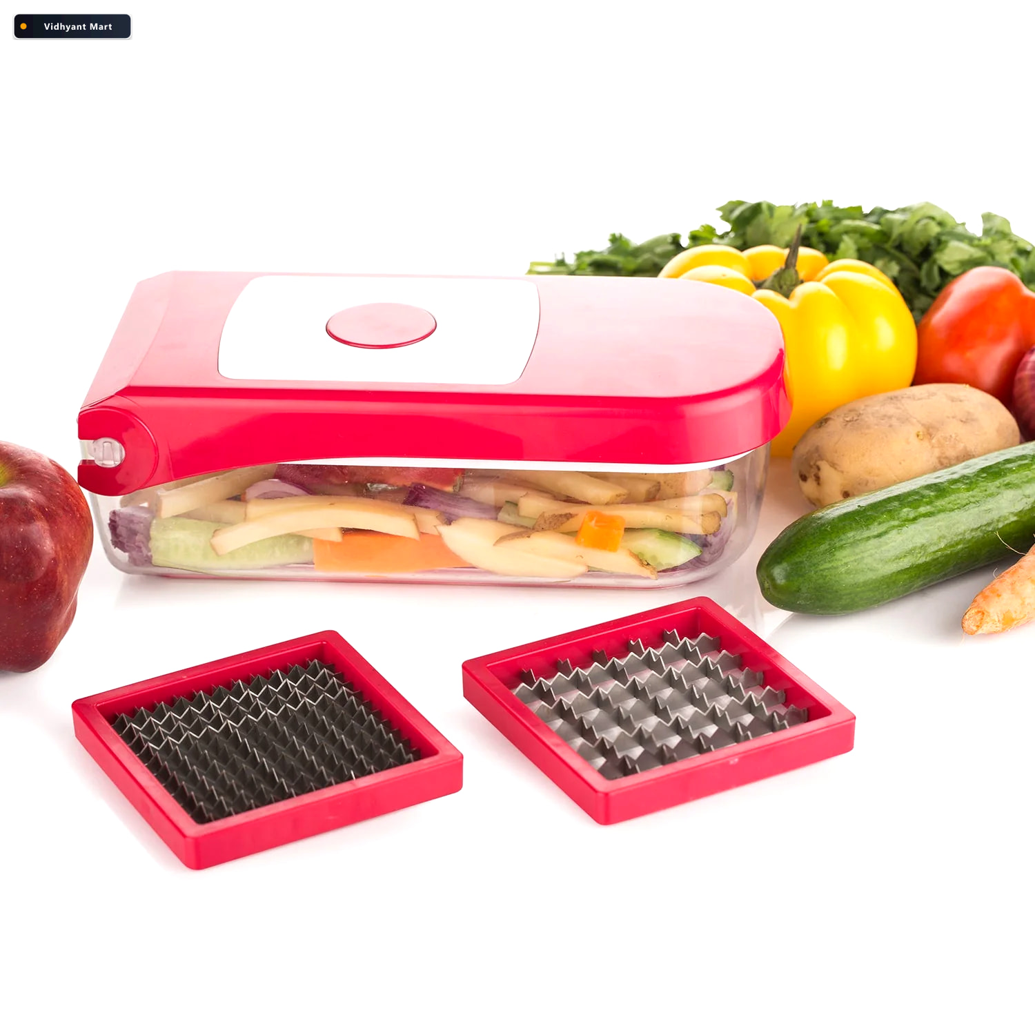 Vidhyant Mart Vegetable Chopper Manual Food Processor Fruit Cutt 5