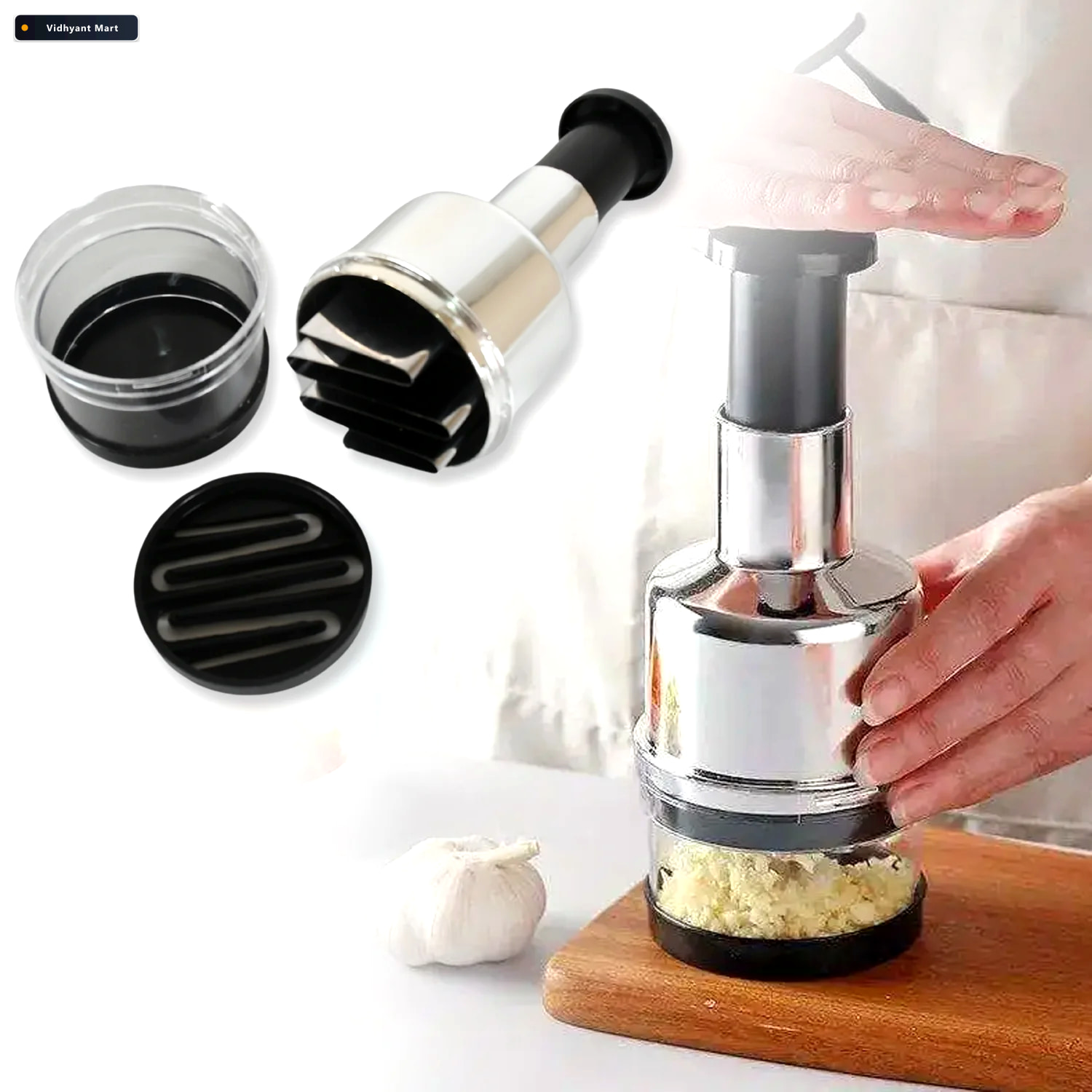 Vidhyant Mart Vegetable Chopper Stainless Steel Easy Prep For Ki 1