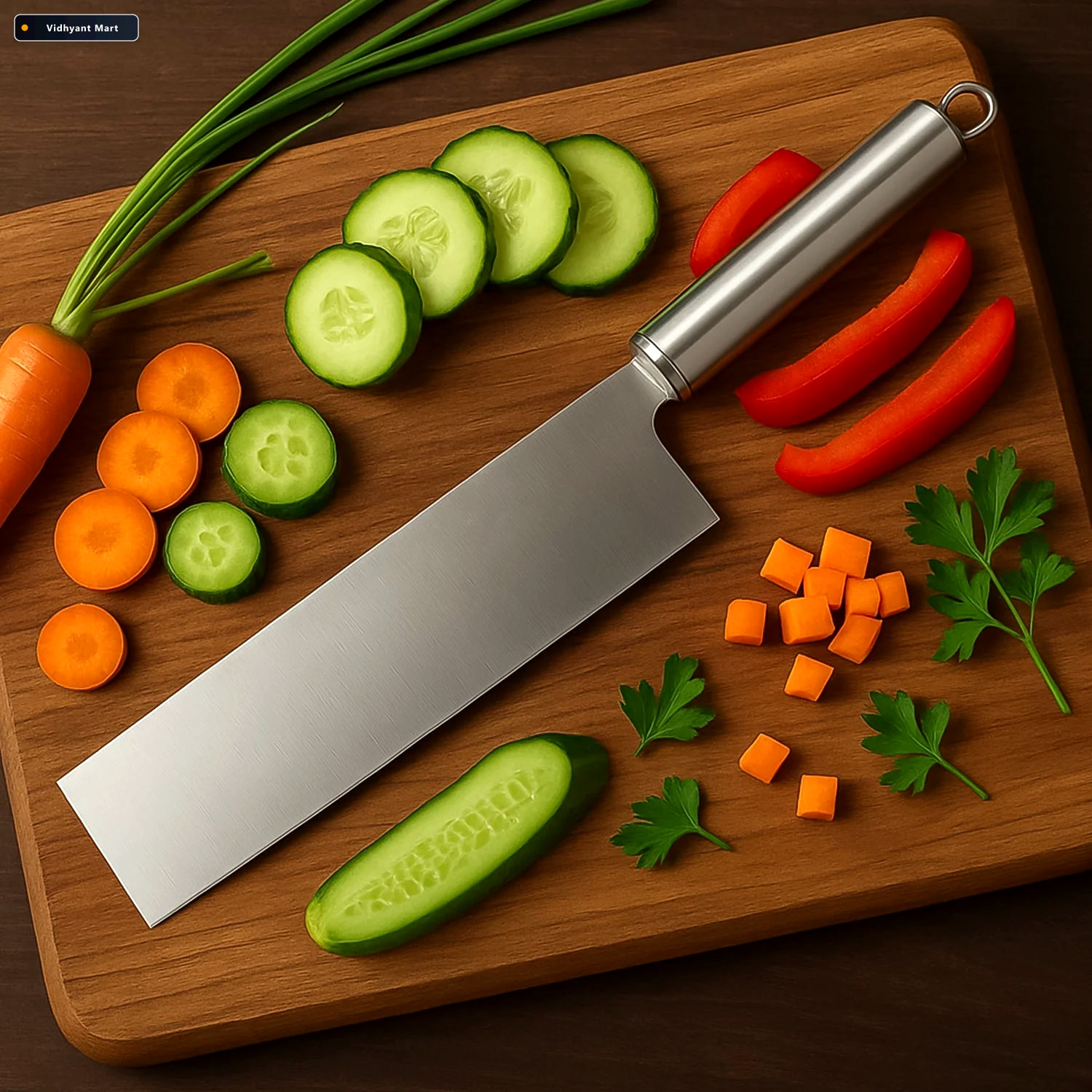 Vidhyant Mart Vegetable Cleaver Knife Ultra Sharp Stainless Stee 2