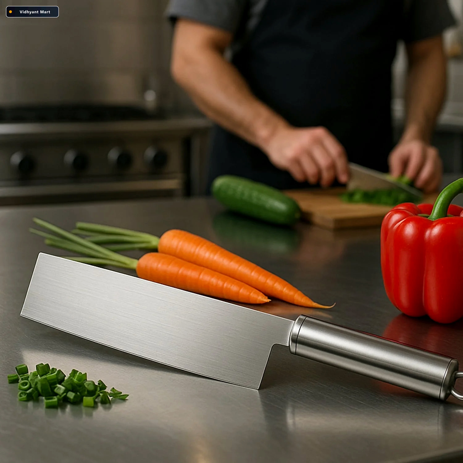 Vidhyant Mart Vegetable Cleaver Knife Ultra Sharp Stainless Stee 4