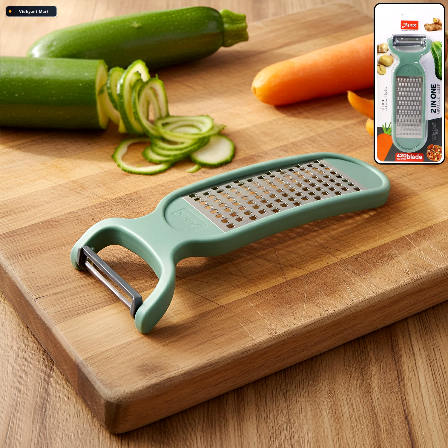 Vidhyant Mart Vegetable Peeler 2 In 1 Multipurpose Peeler Grater 1
