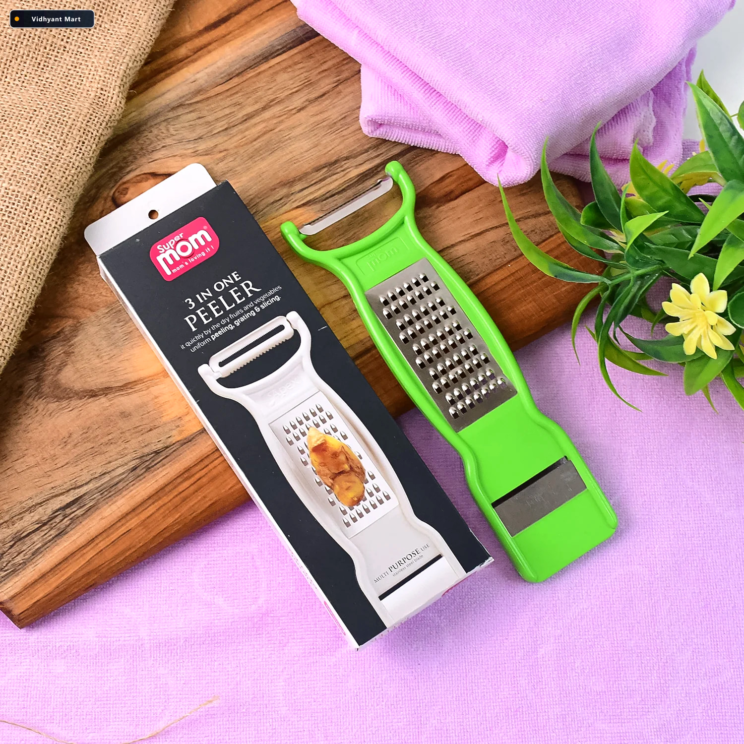 Vidhyant Mart Vegetable Peeler 3 In 1 Stainless Steel Multi Func 4
