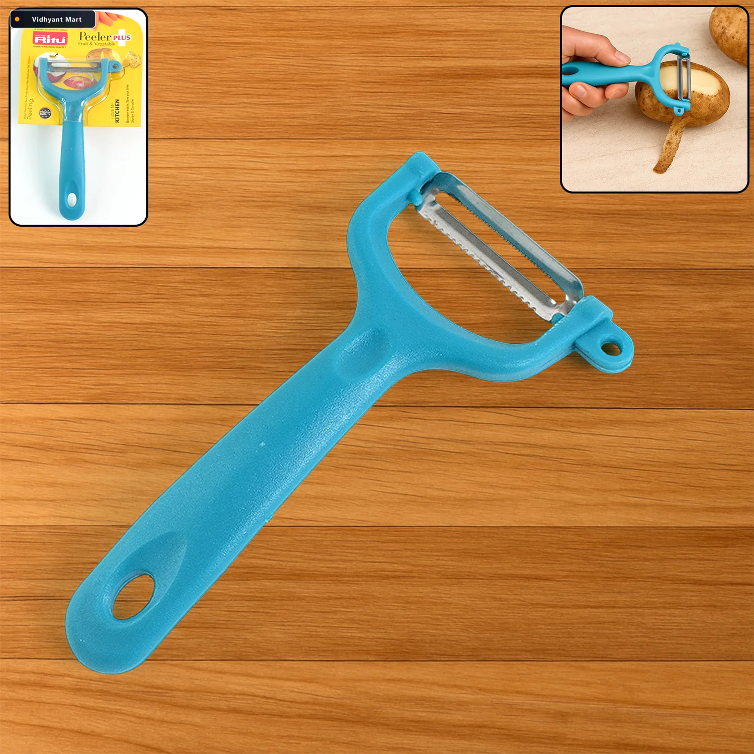 Vidhyant Mart Vegetable Peeler Serrated Stainless Steel Blade Fo 2