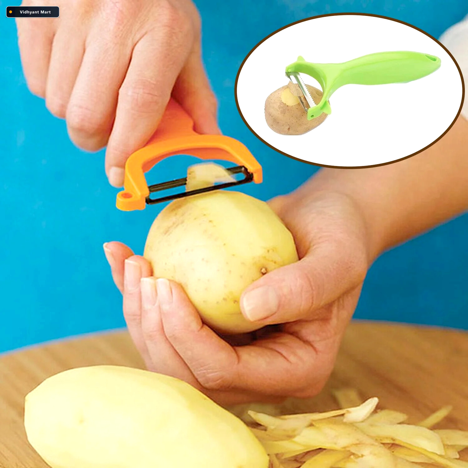 Vidhyant Mart Vegetable Peeler Sharp Stainless Steel Y Shape For 4