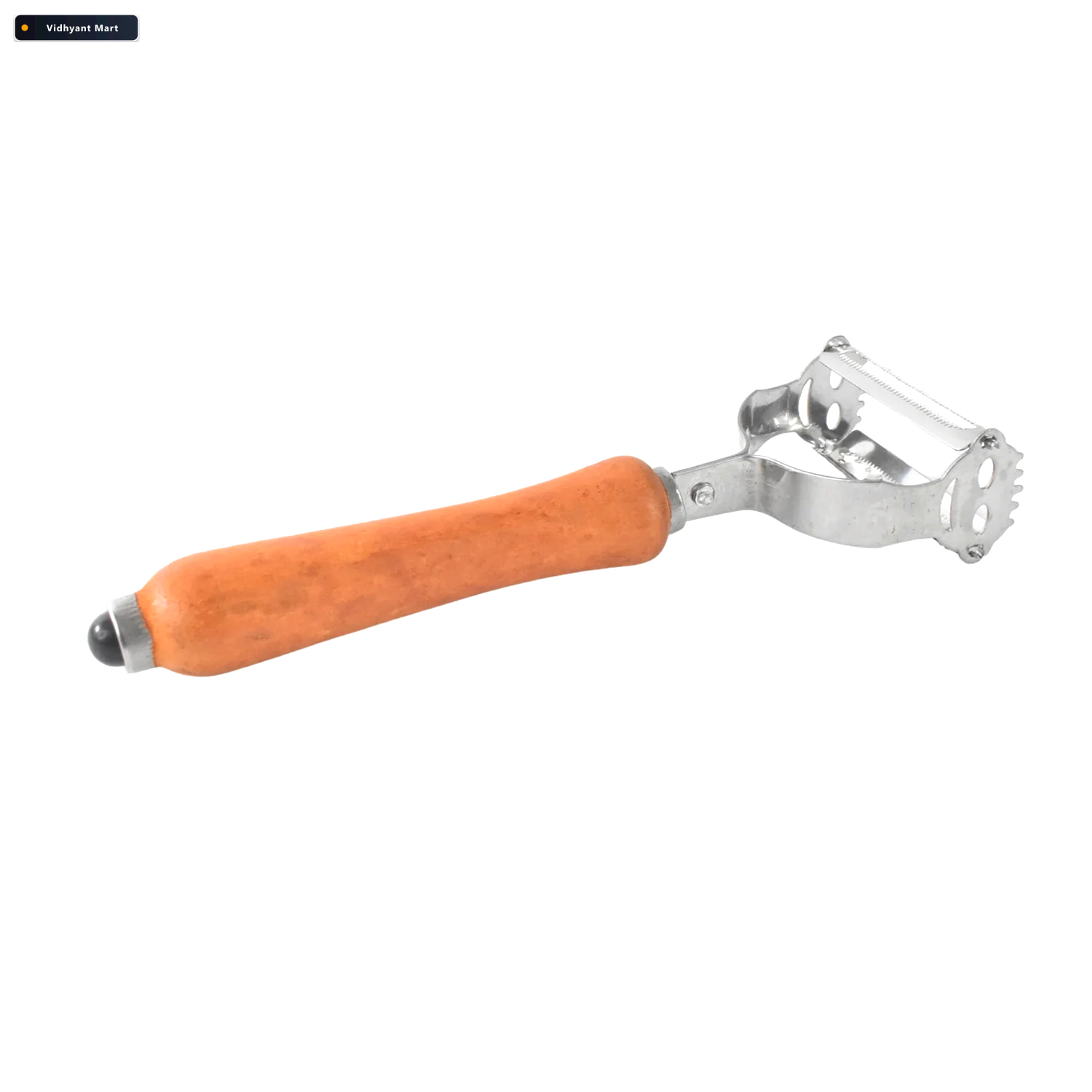 Vidhyant Mart Vegetable Peeler With Wooden Handle Sharp Steel Bl 4