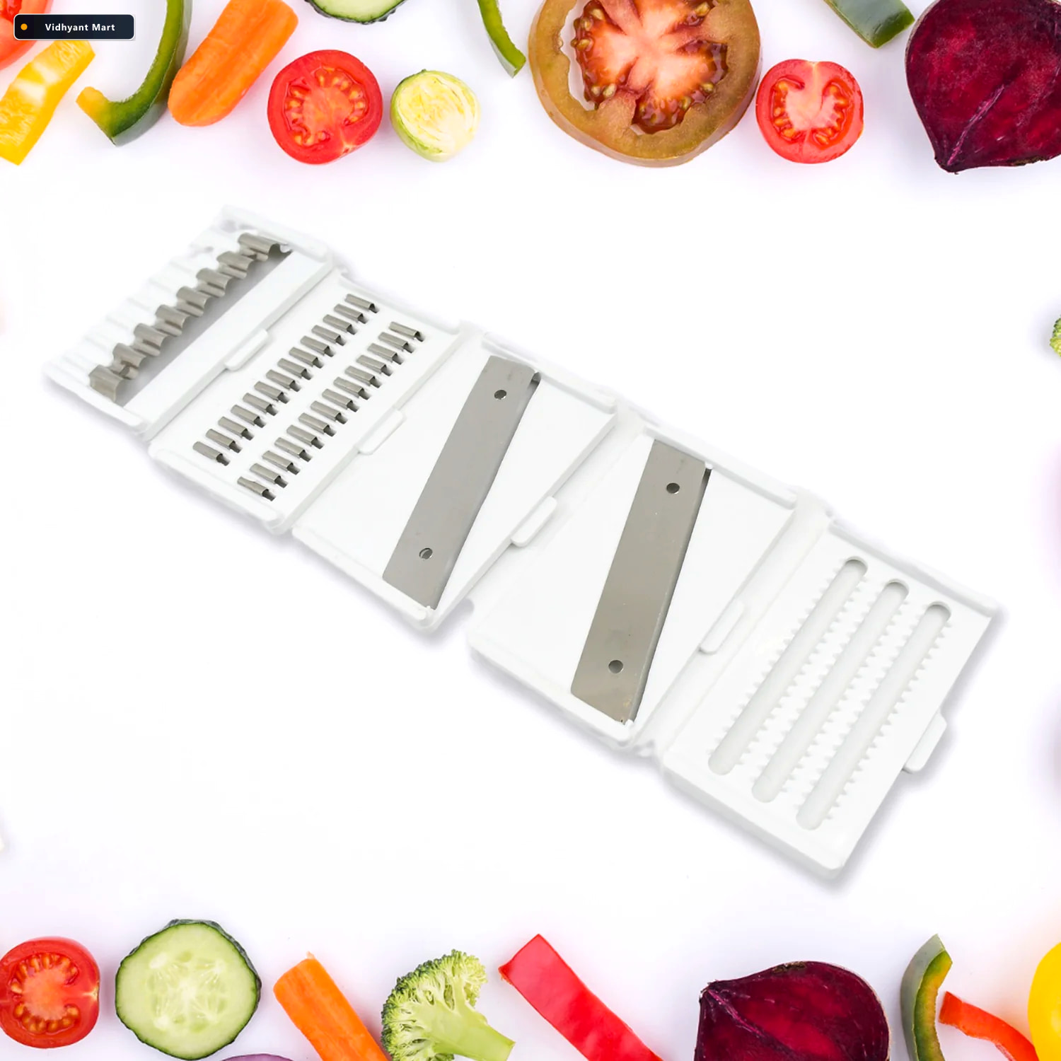 Vidhyant Mart Vegetable Slicer 6 Blade Mandoline Grater Quicksli 3