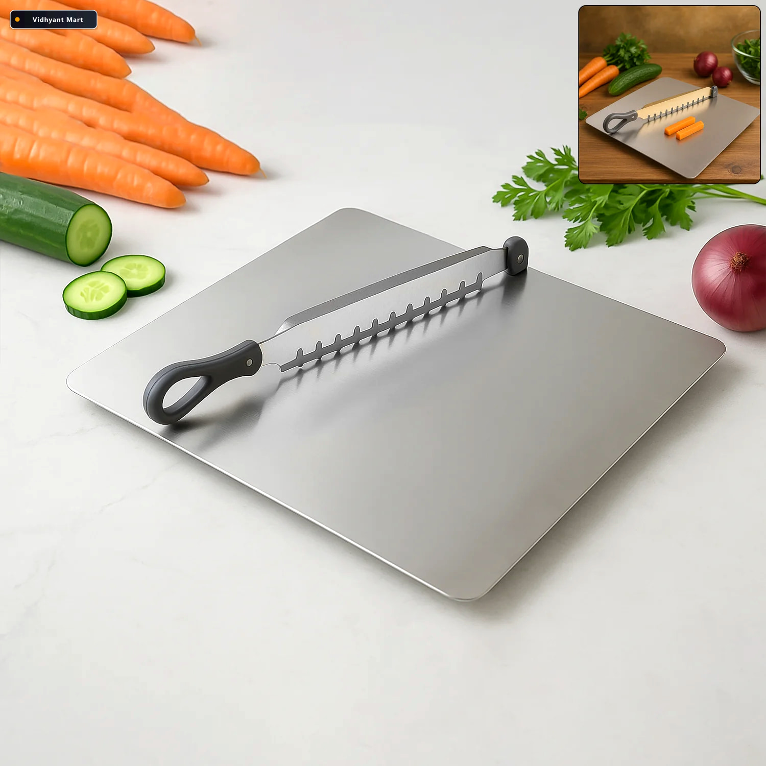 Vidhyant Mart Vegetable Slicer Tool Adjustable Stainless Steel C 1
