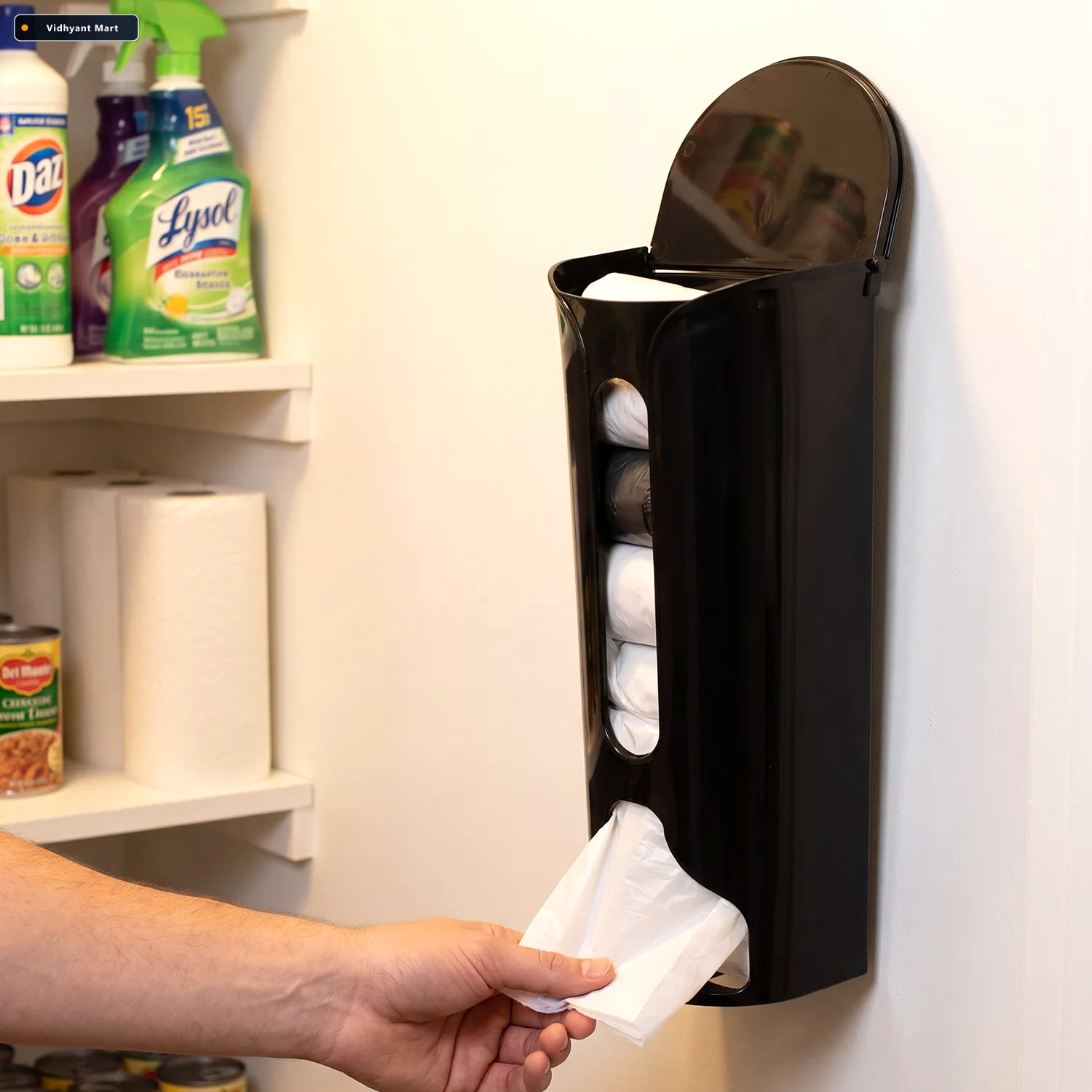 Vidhyant Mart Vertical Plastic Bag Holder Wall Mounted Kitchen S 2
