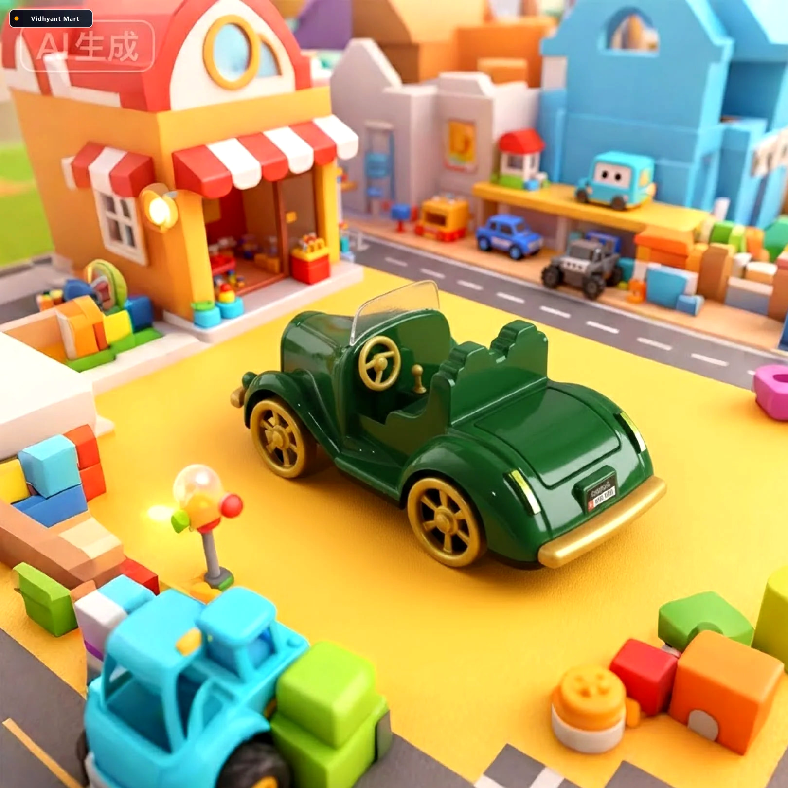 Vidhyant Mart Vintage Car Toy Friction Powered Classic Push And 4