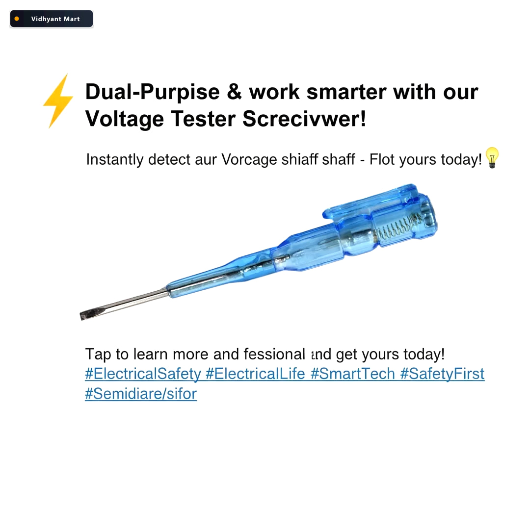 Vidhyant Mart Voltage Tester Screwdriver Insulated 100 500v Ac B 3