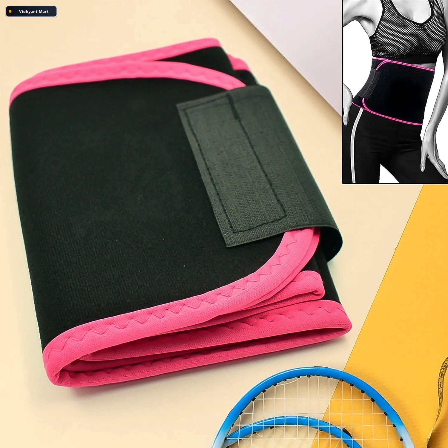 Vidhyant Mart Waist Support Belt Neoprene Ab Trainer For Back Su 3