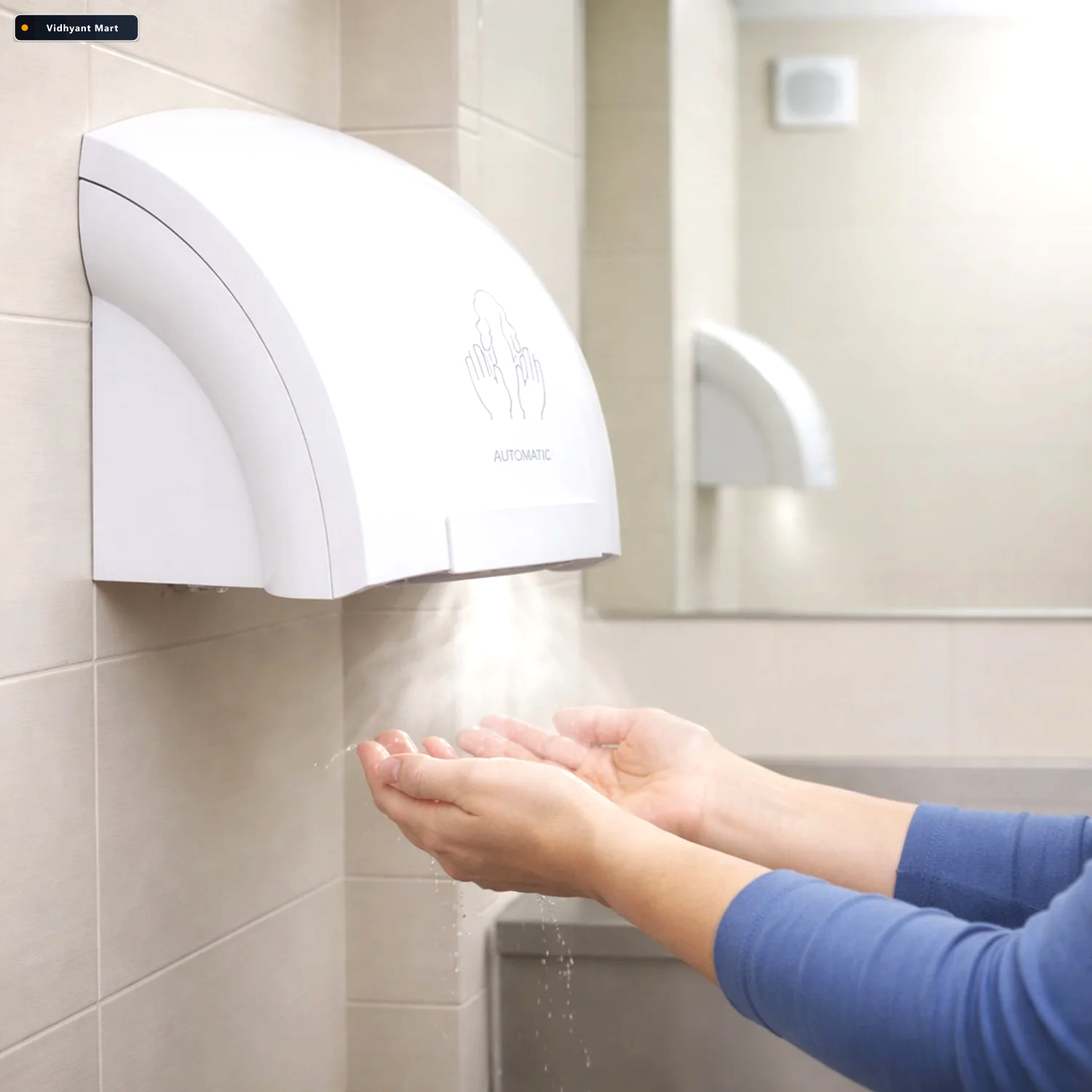 Vidhyant Mart Wall Mounted Automatic Sensor Hand Dryer Hygienic 1