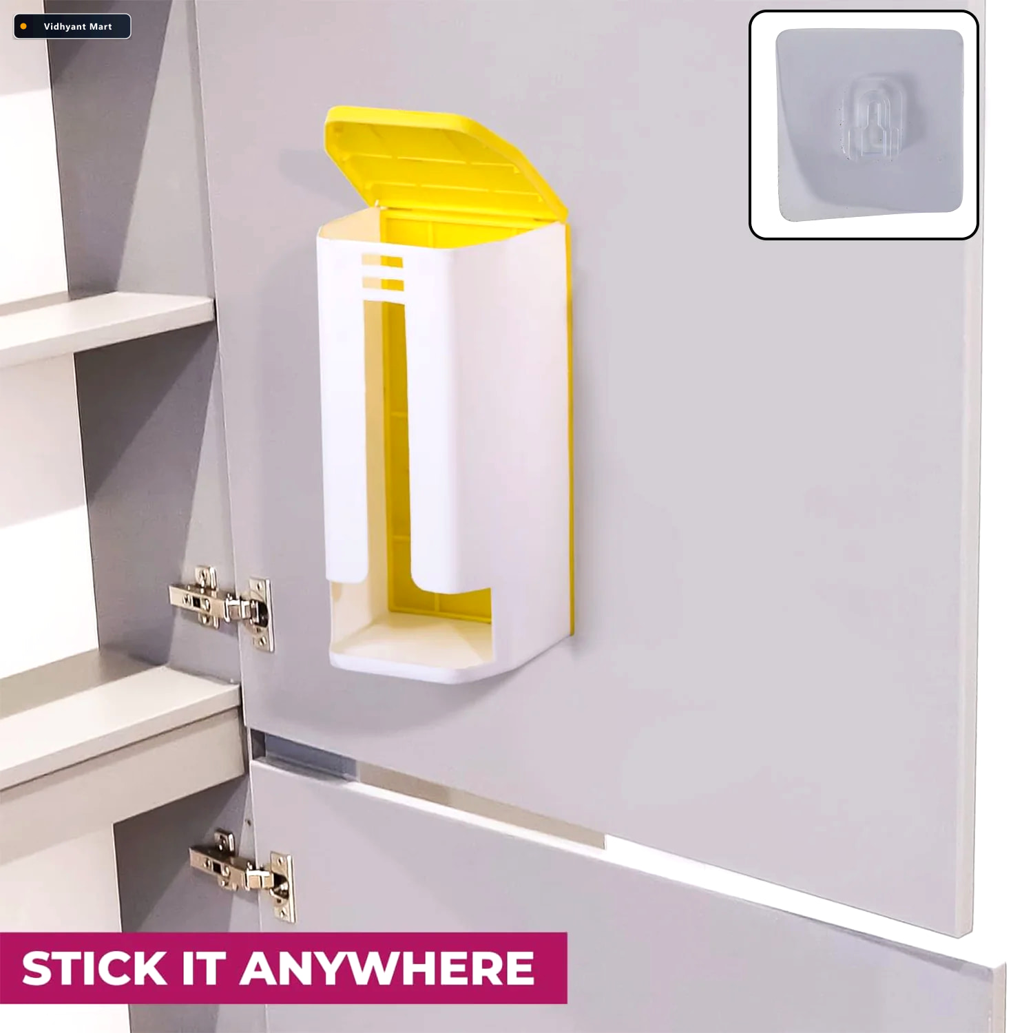 Vidhyant Mart Wall Mounted Bag Dispenser Kitchen Plastic Bag Org 4