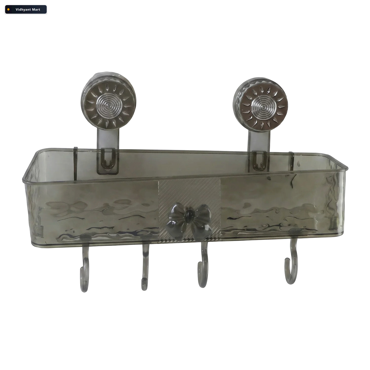 Vidhyant Mart Wall Mounted Bathroom Storage Shelf With Suction C 4