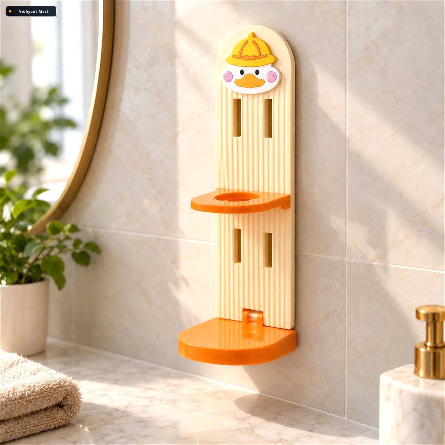 Vidhyant Mart Wall Mounted Bottle Storage Rack With Adjustable C 1