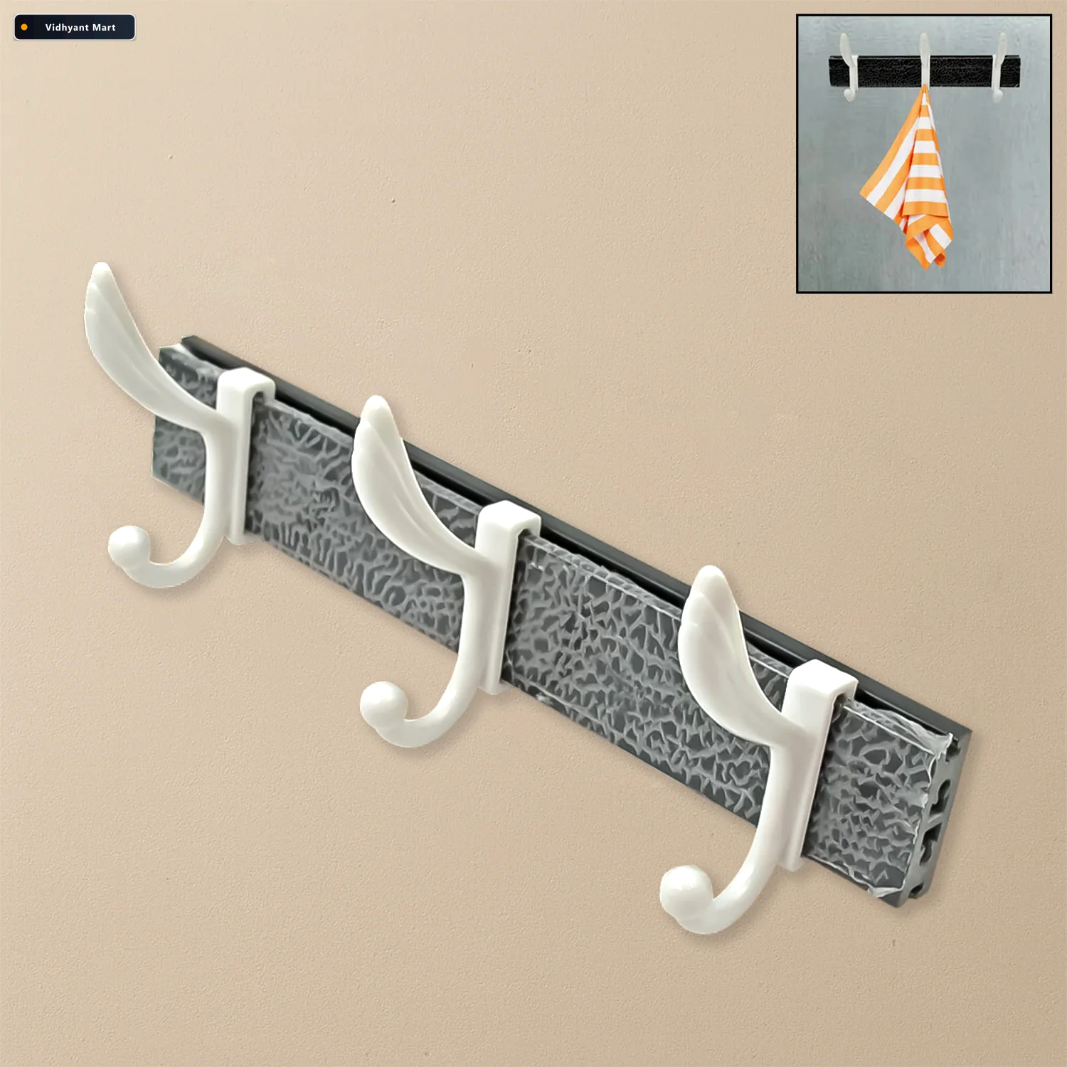 Vidhyant Mart Wall Mounted Coat Rack 6 Hooks For Entryway Bedroo 1
