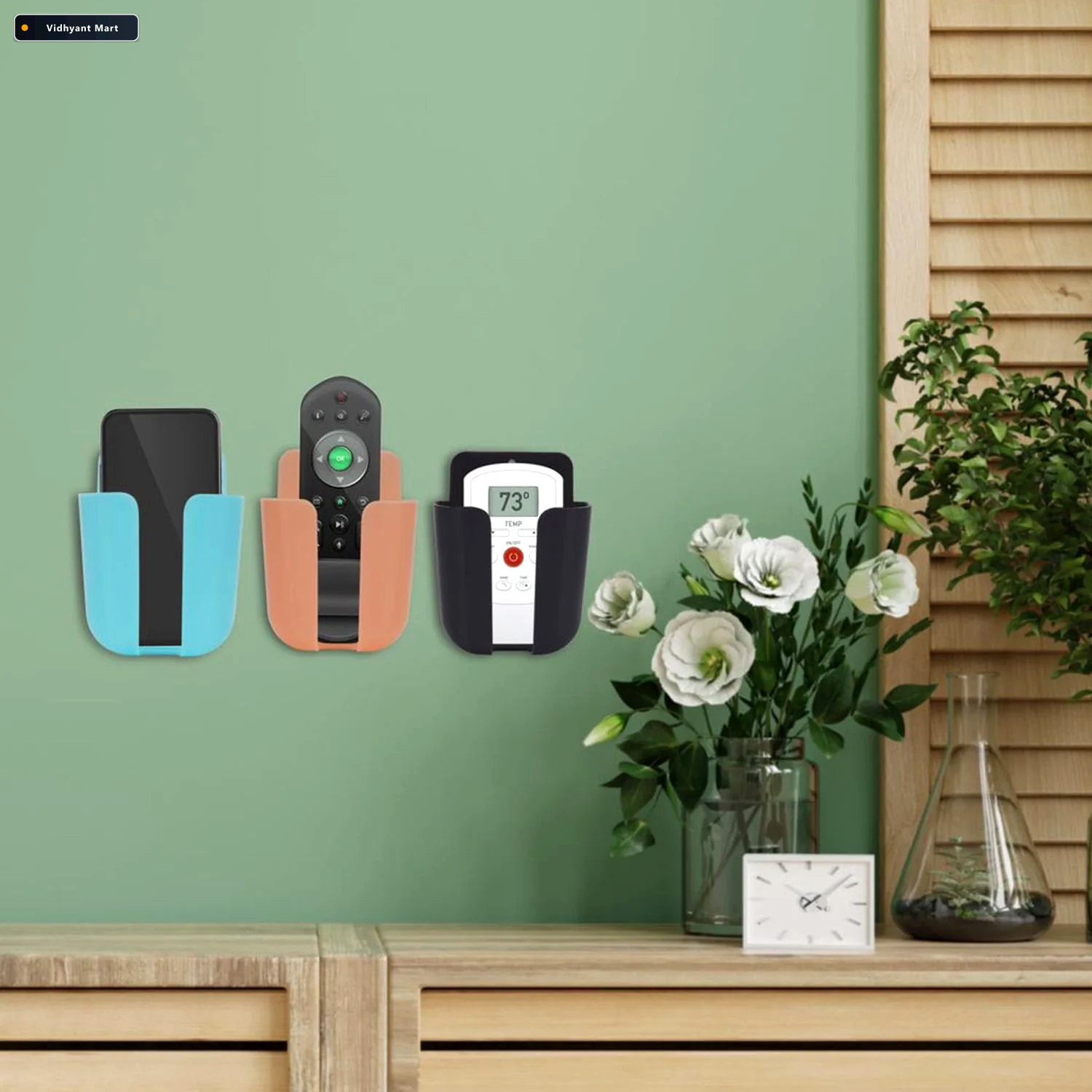 Vidhyant Mart Wall Mounted Phone Holder Multi Functional Organiz 3