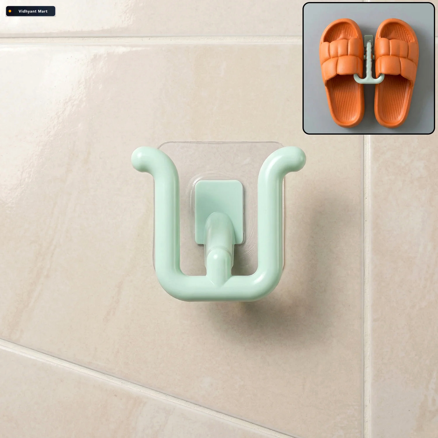 Vidhyant Mart Wall Mounted Slipper Holder Space Saving Easy To I 1