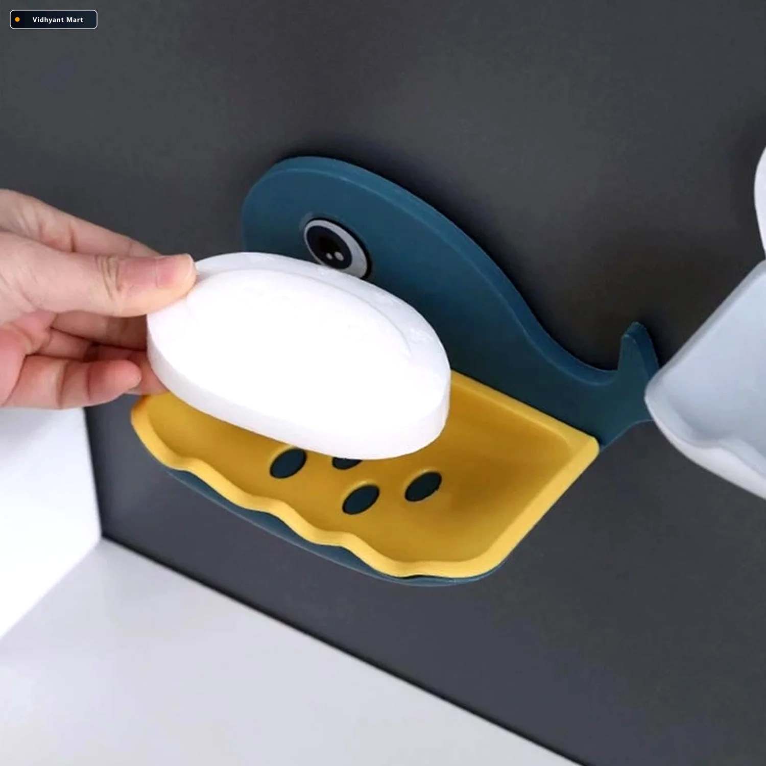 Vidhyant Mart Wall Mounted Soap Holder Fish Shape Double Layer A 1
