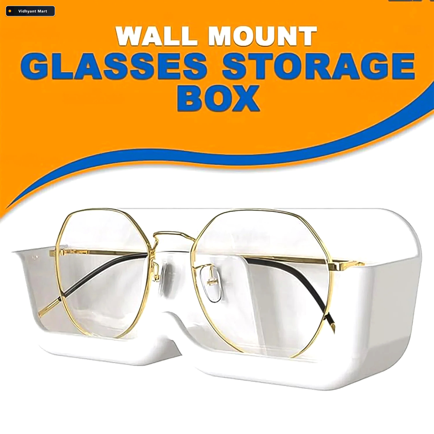Vidhyant Mart Wall Mounted Sunglasses Holder 4 Pc Adhesive Set G 2